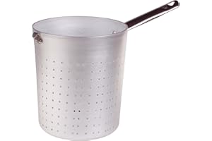 Pentole Agnelli Colapasta/Scaldapasta Cilindrico in Alluminio con Manico Tubolare, Acciaio Inossidabile, Argento, 16 cm