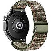 Rongep Huawei ile Uyumlu Fabric Loop 22mm Kordon GT6/GT6 Pro/GT5/GT5 Pro/GT4/GT3/GT3 Pro 46mm i&ccedil;in Cırt Cırt Tasarım Yumuşak 