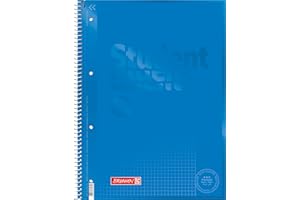 BRUNNEN Colour Code 1067926133 Bloc-notes pour étudiant A4 quadrillé (type 26) 90 g/m² 80 pages Bleu azur