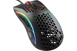 GLORIOUS PC GAMING RACE Glorious Gaming Model D Souris de Jeu Filaire - 68 g en nid d’Abeille, RGB, capteur Pixart 3360, switches Omron, Pieds en PTFE, 6 Boutons - Noir Mat