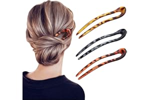 Gukasxi 3 Szt. Spinki do Włosów w Kształcie Litery U, Widelec dla Kobiet i Dziewcząt, Akcesoria do Stylizacji
