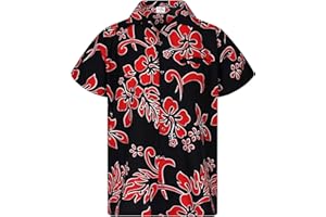 King Kameha | Funky Chemise Hawaïenne | Hommes | XS - 6XL | Manche-Courte | Poche-Avant | Hawaiian-Imprimer | Noël Père| Couleurs variées