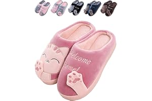 JACKSHIBO Hausschuhe Damen Winter Plüsch Pantoffeln Herren Warm Filzpantoffeln Frauen Bequeme Slippers Unisex