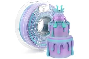 ‎ISANMATE iSANMATE Matt Rainbow PLA+1.75mm, 3D Printer Matt PLA Plus Filament Maßgenauigkeit +/- 0.03 mm, Blau Grün Violett Macaron Regenbogen PLA Plus, 1kg / 2.2lb