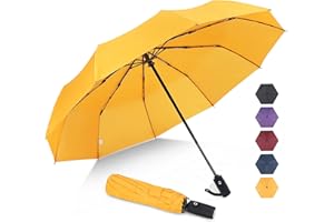 ZOMAKE Parapluie Pliant Resistant au Vent,Mini Noir Parapluies Compact Automatique pour Homme Femme,10 Côtes Petit Umbrella Paraplui de Poche Solide Anti Tempete