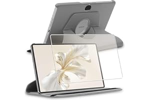 ebestStar - for Honor Pad 9 Case, Cover 360 Rotating Protection, PU Leather, Grey + Glass Screen Protector