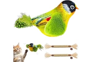 ICHOWHO Cat Toys Chirping Tit - Funny Melody Chaser Chirpy Flying Bird Cat Toy - Simulated Chirping Interactive Toys,Retractable Hanging Bird for Indoor Pet Kitty Exercise Hunting Instincts Chasing Playing