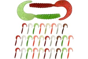 Funzhan Fishing Soft Lures for Bass Artificial Plastic Baits Paddle Tail Swimbaits Creature Shad Proven Colors Natural Oils Portable Box for Crappie Saltwater Freshwater