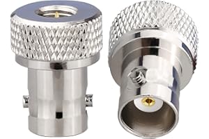 TUOLNK SMA mâle à BNC femelle connecteur coaxial RF pour radio bidirectionnelle talkie-walkie RF adaptateur coaxial BNC à SMA adaptateur coaxial 2 ensemble
