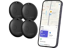 Esky Smart Tag Pro, 2026 Tracker iOS Tag 4-pack med var är app, Bluetooth Tracker för bagage plånbok nyckelsökare för nycklar resväska pass IP67 vattentät med batteri