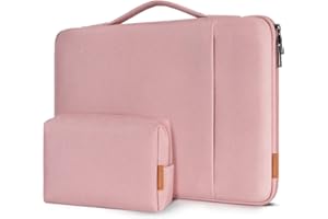 DOMISO 14 pollici Custodia Borsa Impermeabile Notebook Portatile Borsa Sleeve Custodia PC Portatile Compatibile con 14" HP Stream 14 Pavilion 14/2017 Lenovo ThinkPad X1 Yoga 710/14" ThinkPad A475,Rosa
