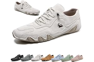 LOVEWLVNCL Handgemachte Niedrige Beck Schuhe, Damen Outdoor Wasserdicht Rutschsichere Leichtgewichtige Atmungsaktive Casual Flache Unterseite Slip-On Komfortable Barfußwanderschuhe(Sand Color,37 EU)