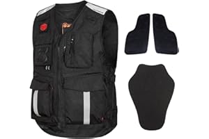 Scoyco Malla de la motocicleta chaleco de seguridad reflectante sin mangas con CE blindado Hombres Chaleco de carreras de motocross