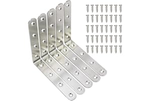 HSeaMall 5 STÜCKE 125 * 125mm Runde Kante Edelstahl Halterung Winkel Eckverbinder 8 löcher mit 40 STÜCKE Schrauben
