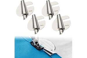 DREAKU Sewing Rolled Hemmer Foot, 4PCS Rolled Hem Foot for Brother Sewing Machine, 3mm-6mm Stainless Steel Rolled Hem Foot Kit, Rolled Hem Pressure Foot Sewing Machine Feet Sewing Accessories(3/4/5/6mm)