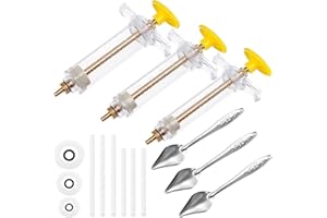 Sarini 3 Pcs Hand Baby Birds Feeding Syringe Feeding Tubes, 3 Pcs Feeding Spoon, 6 Pcs Curved Gavage Tubes, for Pet Baby Bird Parrot Feed Milk and Medicine (20ml, 10ml, 50ml)