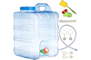 Sparkstarses 5-22L bidon Eau avec Robinet, jerrican Alimentaire de Camping, réservoir d'eau en Plastique pour Cuisine, Camping-Car, Van, Camion, Camping, école, hôpital, extérieur