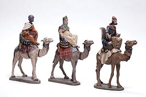 Triciclo Editores Statuine dei Re Magi Melchiorre, Gaspare e Baldassare sul Cammello. BEL955