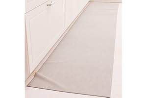 PETTI Artigiani Italiani - Tappeto Cucina, Passatoia Cucina, Tappeto Cucina Lavabile Antiscivolo, Tappeto Runner Cucina, Tappeto Tinta Unita 52x340 cm Grigio, 100% Made in Italy