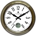 HARRIS & CO. CLOCKMASTERS LUXE EDITION Premium Luxury Ana-Digi Wall Clock with Thick Metal Frame & Digital Date/Month/Year Display,Silent Sweep Noiseless Technology,(Size - 15 Inch),Model - KENSINGTON