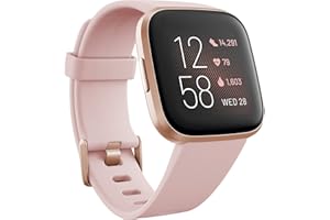 Fitbit Versa 2 Health & Fitness Smartwatch (NFC), Petal Pink - Copper Rose Aluminum