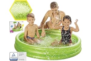 Smart-Planet Planschbecken Neon Shine - 3-Ring Pool aufblasbar - 122 x 23 cm - Kinderpool - Babypool - Schwimmbecken - Aufstellpool - Prägung