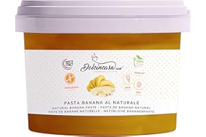 Dolcincasa.com Pasta untable sabor plátano para helados de frutas Pastelería para uso doméstico y profesional 200gr