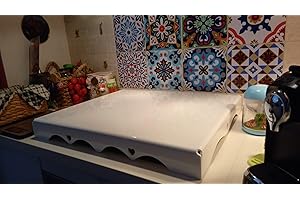 Astroplastic DESIGN Coprifornelli copri fornelli copertura piano cottura protezione in plexiglass BIANCO - Per tutte le misure (76x53)