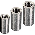 DOJA Industrial | Threaded Sleeve M6 | Pack 30 | Round Connector Nuts Pipe Reducer Sleeve with Internal Thread Fitting Plumbing Fittings | Coupling nut for Bolts and Nuts Metal bar for Threaded Rod