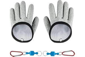 LZYKJGS 2 Pièces Gants de Pêche, Gants de Chasse, Gants Pêche Imperméables, Gants de Peche, avec Magnétique Boucle, pour Pêche