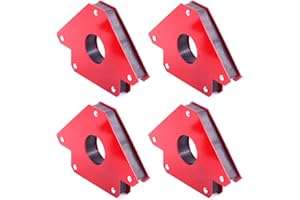 Tanstic 4Pcs Arrow Welding Magnet Set, 3" 25lbs Magnetic Welding Holder, Strong Welding Angle Magnet, Welding Magnets and Clamps Holding Power Welding Accessories 45 90 135 Degree