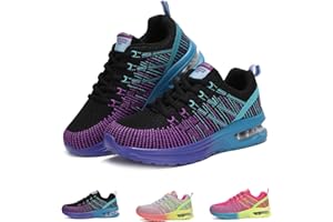 NEOKER Scarpe da Corsa Donna Scarpe Running Air Leggero Sneakers Sportive Jogging Trail Gym Fitness Tennis Rosso Nero Grigio 36-42 EU