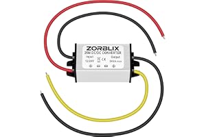 Zorblix DC-DC 24 V/12 V till 5 V spänningsomvandlare, 5 A 25 W buck-omvandlare – spänningsregulator med 95 % effektivitet, va