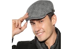 Superora - Gorra Plana para Hombre (Plana, para otoño e Invierno)