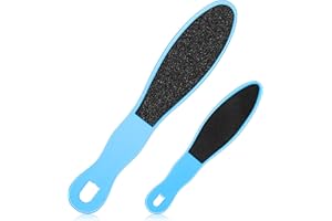 HONOSON Lima per Piedi a Doppia Superficie Lima per Pedicure Lima per Calli e Duroni Raspa Rimuovi Calli Raschietto del Tallone Piedi Attrezzi Scrubber di Riparazione Cura dei Piedi, Blu, 2 Taglie