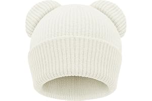 DRESHOW Baby Beanie Cappelli Invernali Bambino Bambini Morbida Maglia Graziose Orecchie da Orsetto Unisex Cappello per Neonato Ragazzi Ragazze Cappello Caldo per 0-24 mesi
