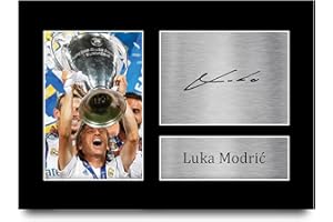HWC Trading Luka Modric A4 Ungerahmt Signiert Gedruckt Autogramme Bild Druck-Fotoanzeige Geschenk Für Real Madrid Fußball Fans