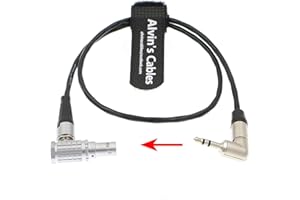 Alvin's Cables Timecode Cable para Tentacle Sync Tentacle Timecode Generator 5 Pines Macho ángulo Recto a 3,5 mm 50CM