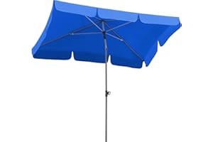 Schneider Parasol Locarno, bleu royal, env. 180 x 120 cm, en 4 parties, rectangulaire