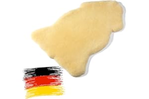 Hofbrucker Baby-Lammfell Naturform/Lammfellauflage Premium Qualität/medizinisches Baby-Fell waschbar/echtes Lammfell für Kinderwagen, Buggy, Krabbeldecke, Babybett