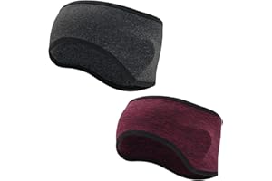 Yuqilin 2 Piezas Diadema para Deportes de Invierno Diadema Elástica Diadema Hombre Diadema Mujer Diadema Deportiva Sweatband Headband Orejeras Invierno Protección