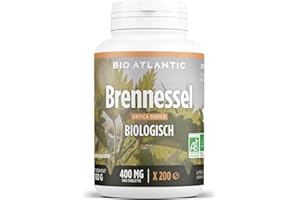 BIO ATLANTIC Bio Brennessel 1200 mg pro Tag - Organic Nettle leaf - 200 Tabletten | Premium Naturprodukt & Rein pflanzlich