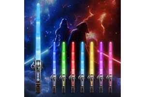 Moocuca Espada Laser, Sable De Luz 7 Colores con Sonido, Telescópica LED-RGB Lightsaber, Sable Laser para Adultos Adolescentes Niños