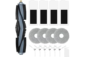 Jegehoyo Kit d'accessoires pièces d'aspirateur pour ECOVACS Deebot T20 Omni /T20e Omni, 1 Brosse Principale, 6 brosses latérales, 4 serpillères, 4 filtres Hepa, 1 Brosse de Nettoyage