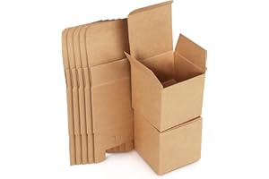AGHOER 15 cajas de regalo de papel kraft, caja de regalo con tapa, cajas de cartón 10 x 10 x 10 cm, caja con tapa, caja de regalo cuadrada para regalos, fiesta, cumpleaños, boda