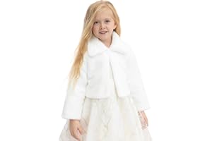 Lilax Girls Cozy Faux Fur Bolero Dress Coat