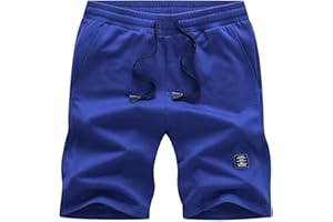 JMIERR Uomo Cotone Pantaloncini con Tasche e Marchio Bermuda Leggero Estivo Pantaloni Corti