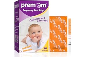 Premom Tests Grossesse Précoce Bandelettes: 30 Tests HCG Résultats Précis avec Application Française Intelligente Premom (iOS et Android) Suivi de Fertilité