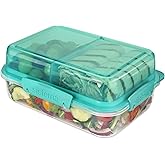 Sistema LunchStack To Go dikd&ouml;rtgen beslenme kutusu, &ccedil;ocuk b&ouml;lmeli | 1,8 l yemek kutusu, 3 b&ouml;lmeli yiyecek kabı, BPA i&ccedil;ermez,