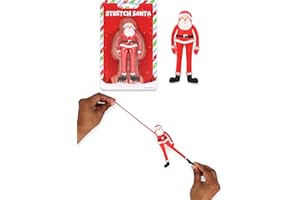 Henbrandt 1 x Stretch Santa 11.5cm Christmas Festive Novelty Toy - Flexible Bendable Xmas Character Figure Kids Party Bag Stocking Filler Gift Squeeze Father Christmas Sensory Toy